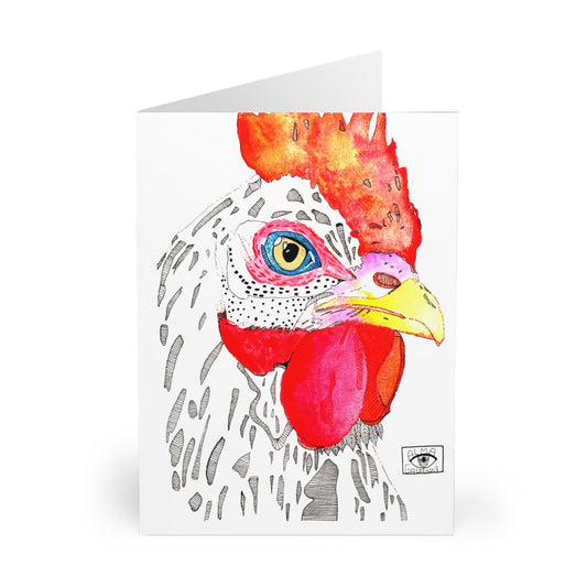 Colorful Chicken Greeting Cards - 5 Pack for Happy Occasions