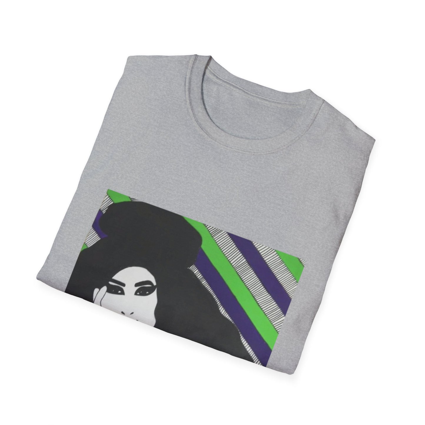 Artistic Amy Portrait T-Shirt, Casual Wear, Unique Gift, Pop Culture Apparel, Unisex Fashion, Everyday Comfort