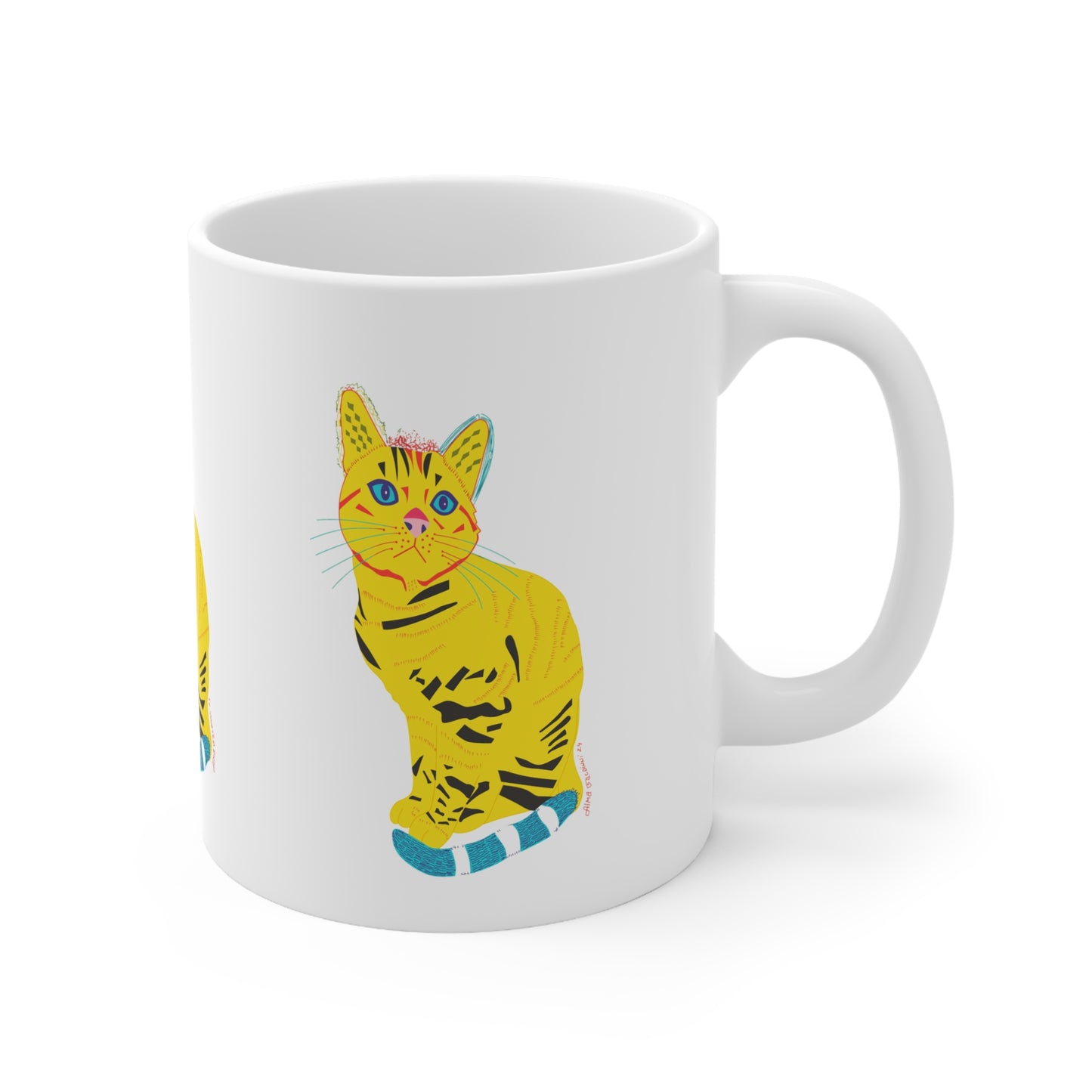 Yellow cat Mug