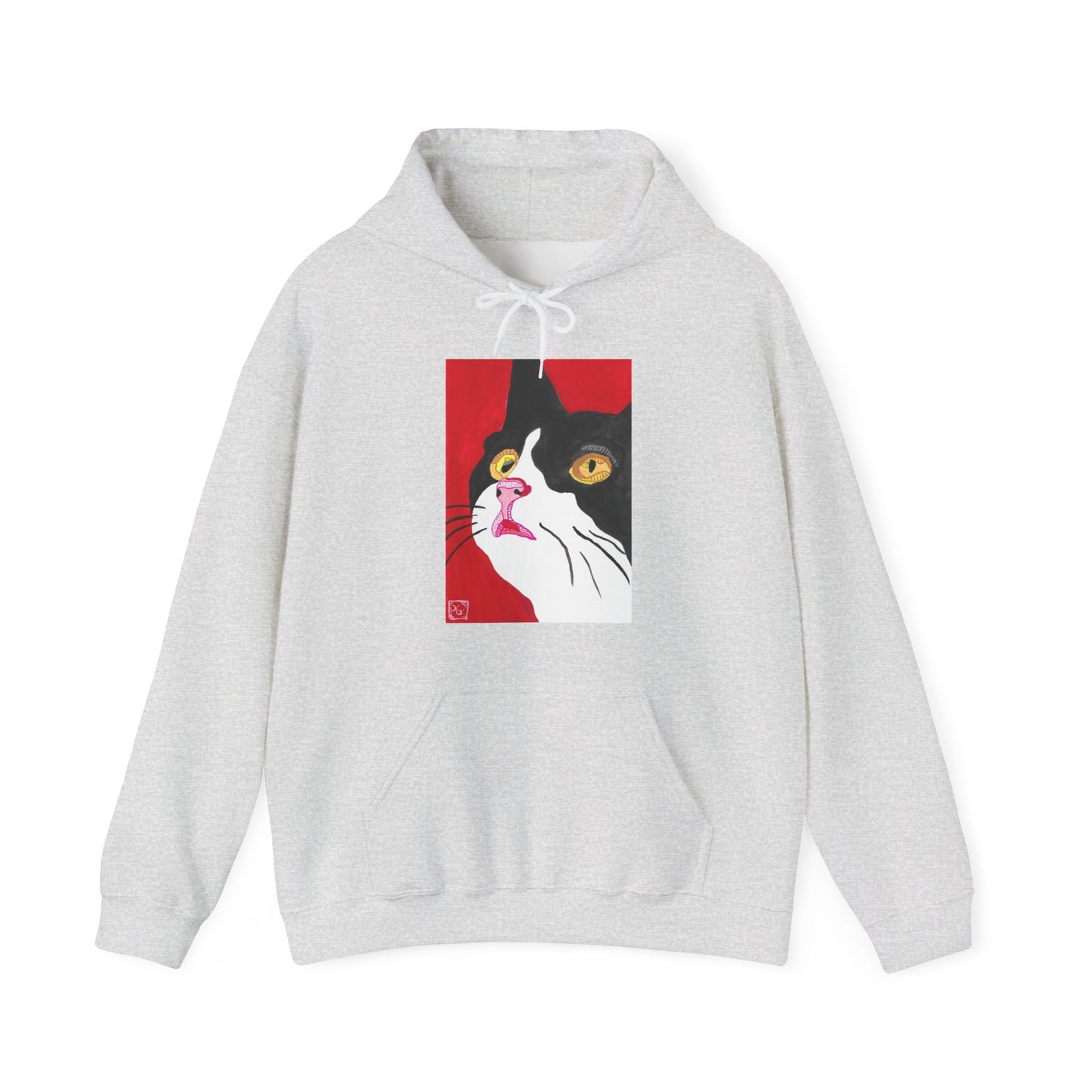 Cat Lover's Unisex Heavy Blend Hoodie - Artistic Cat Design