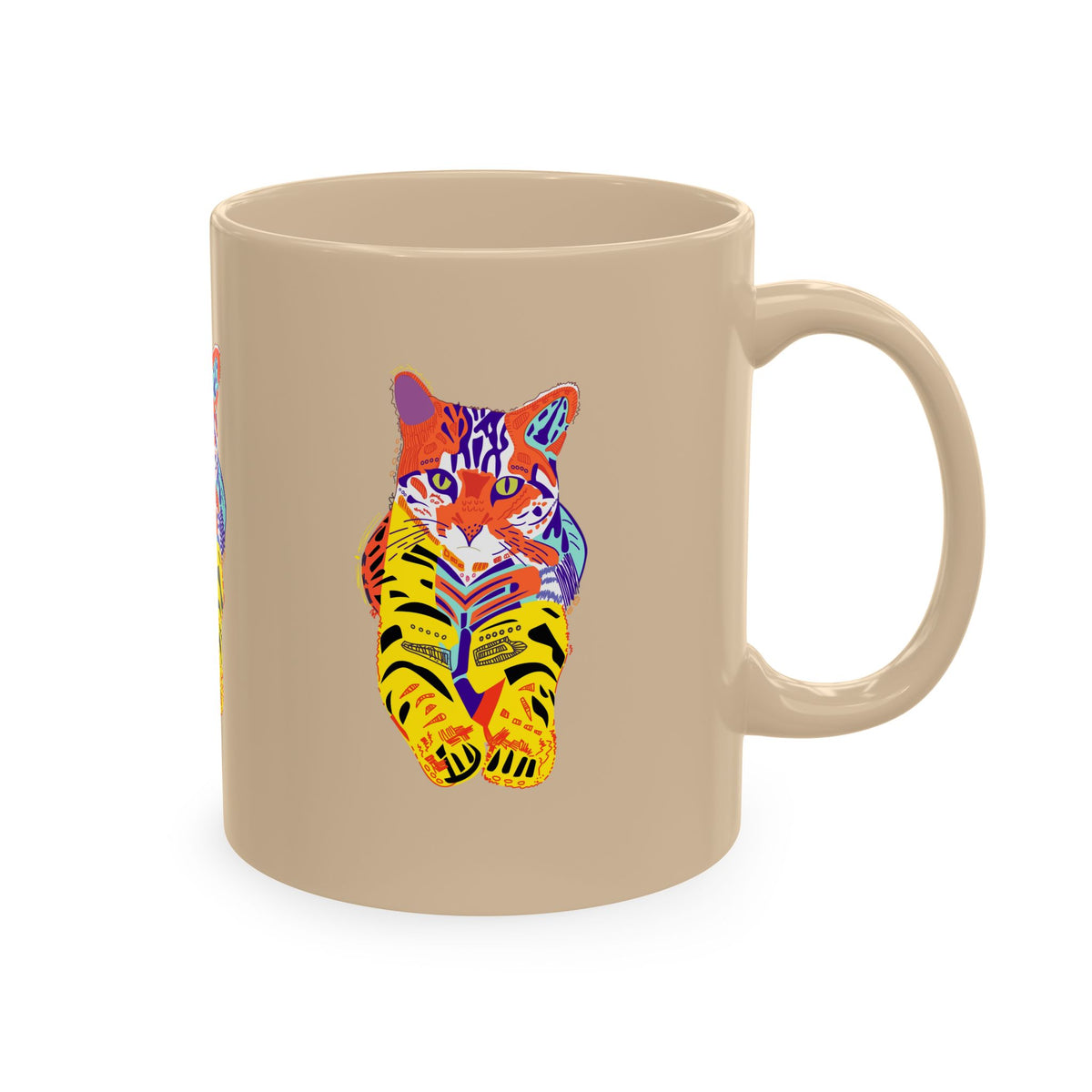 Tiger Cat Traditional Ceramic Mug