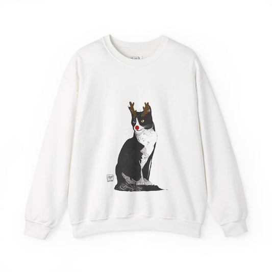 Black cat Reindeer Sweatshirt – Cute Holiday