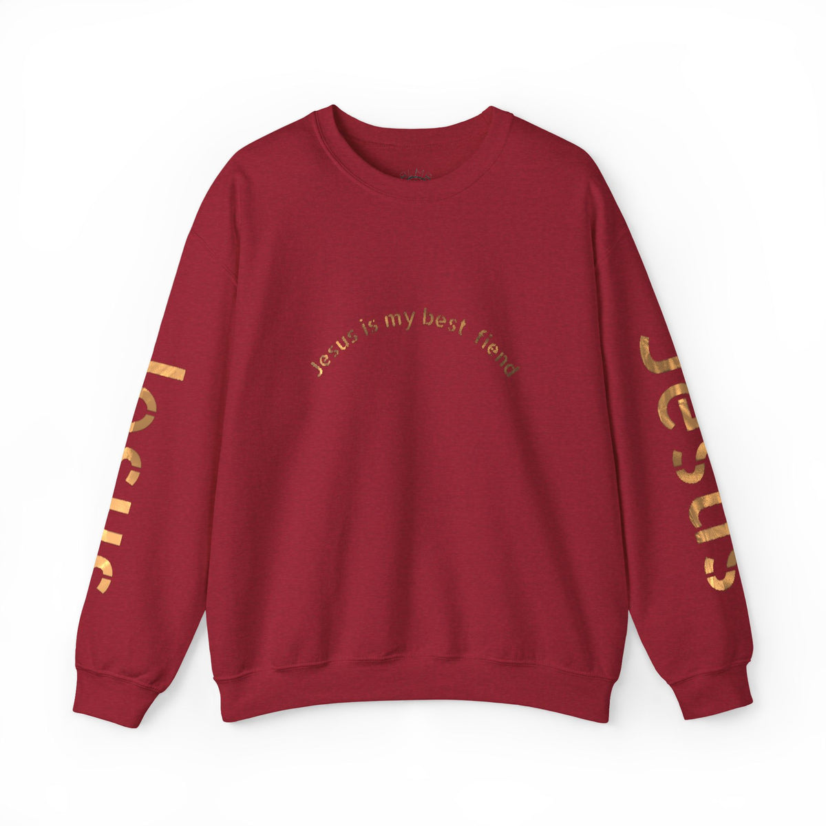 Jesus Gold Script Crewneck Sweatshirt