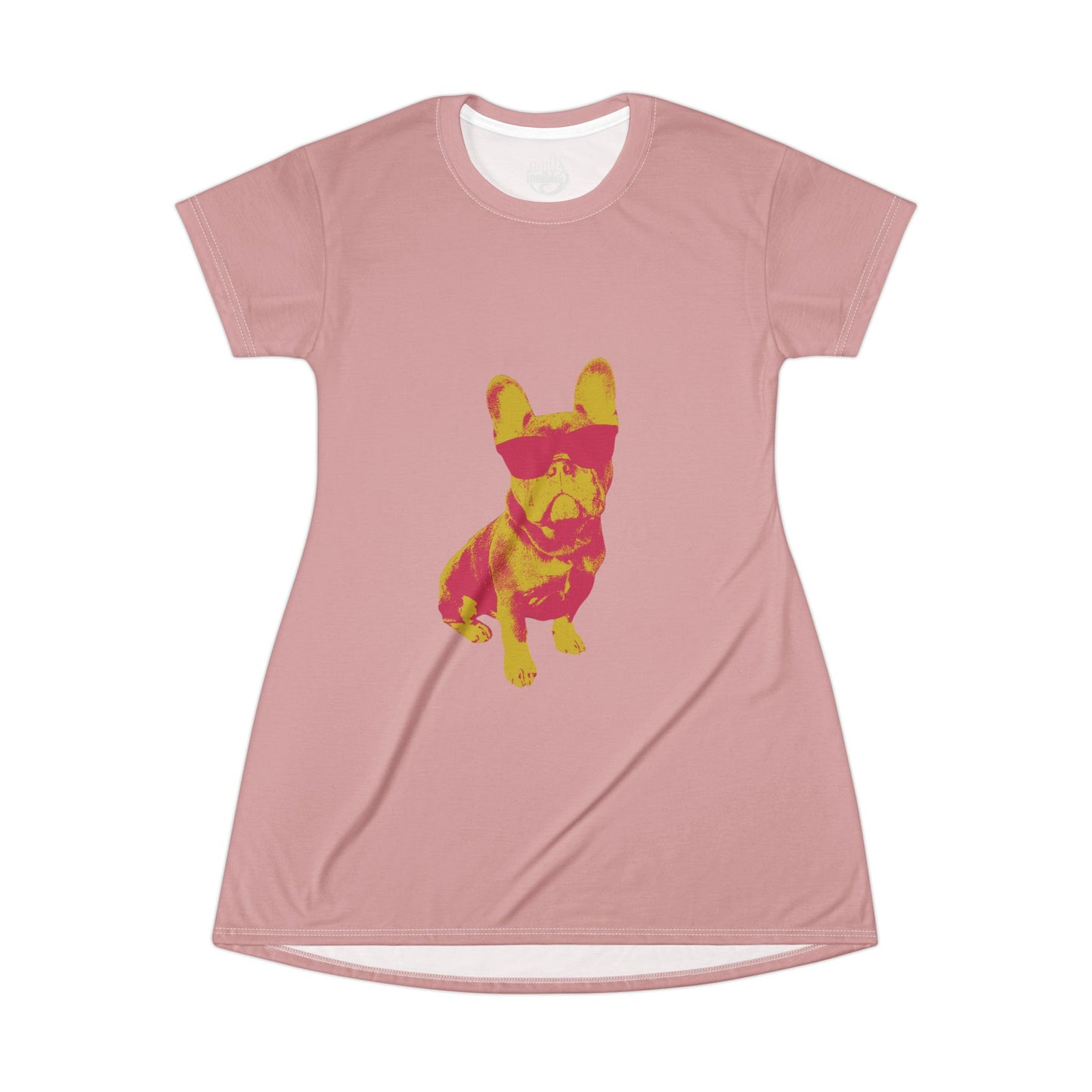French Bulldog T-Shirt Dress (AOP)