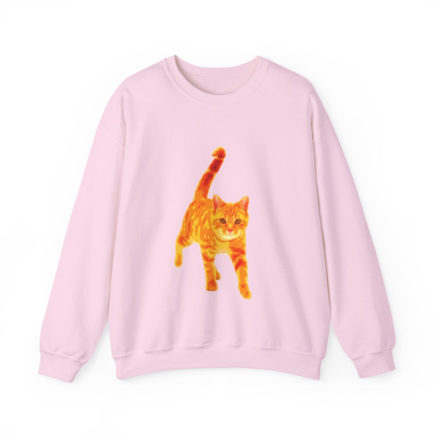 Cat Lover's Cozy Crewneck Sweatshirt - Perfect Gift for Pet Owners, Animal Lovers, Casual Wear, Birthdays, Cat-Themed Apparel