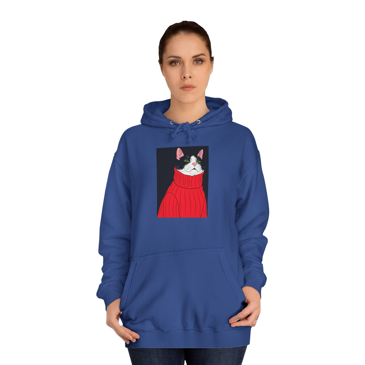 Lazy cat Unisex College Hoodie