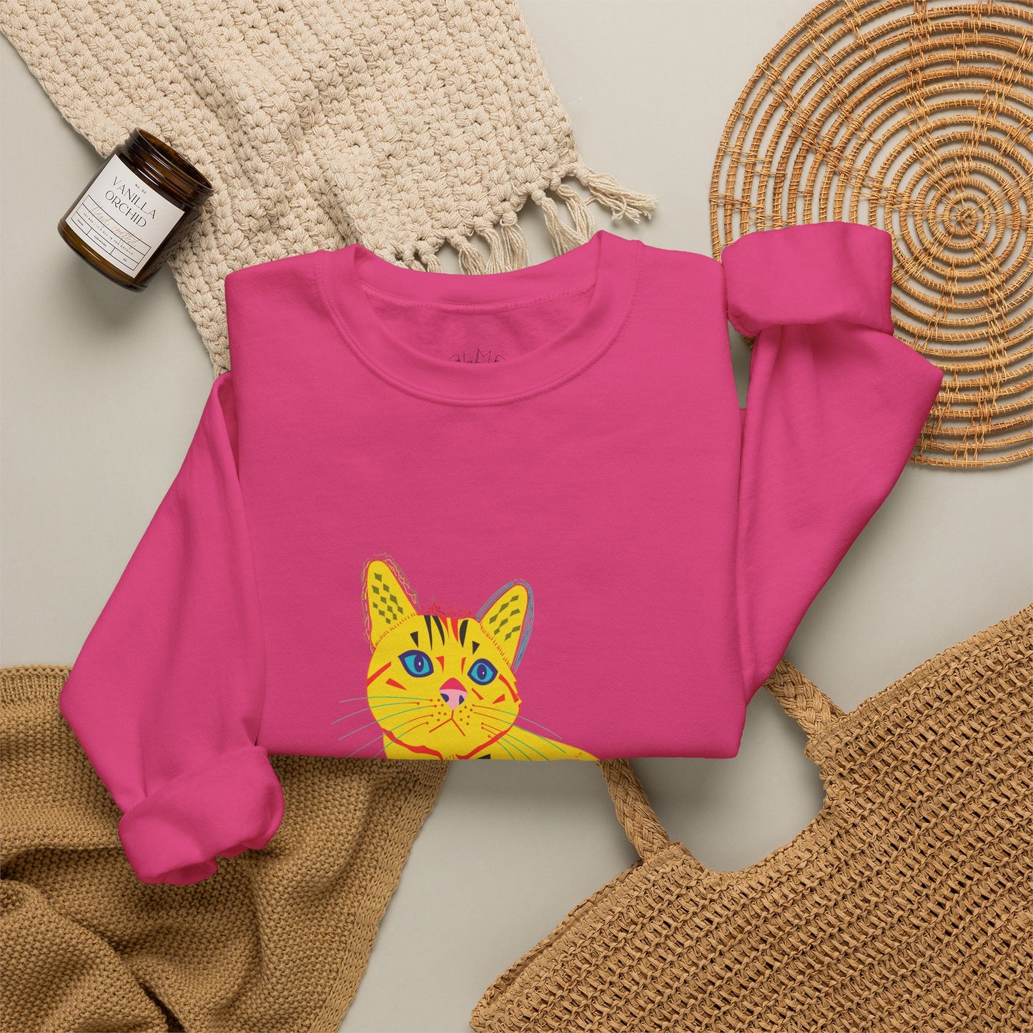 Yellow Cat Unisex Heavy Blend™ Crewneck Sweatshirt
