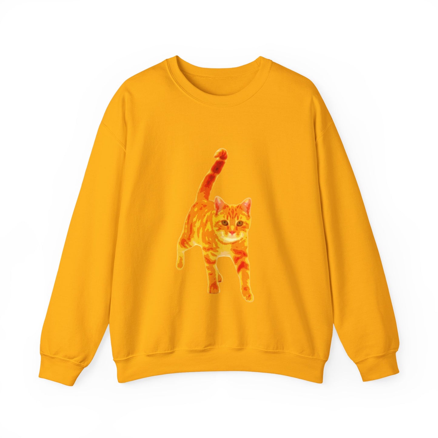 Cat Lover's Cozy Crewneck Sweatshirt - Perfect Gift for Pet Owners, Animal Lovers, Casual Wear, Birthdays, Cat-Themed Apparel