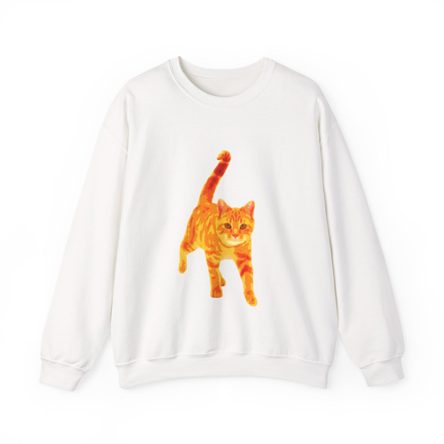 Cat Lover's Cozy Crewneck Sweatshirt - Perfect Gift for Pet Owners, Animal Lovers, Casual Wear, Birthdays, Cat-Themed Apparel