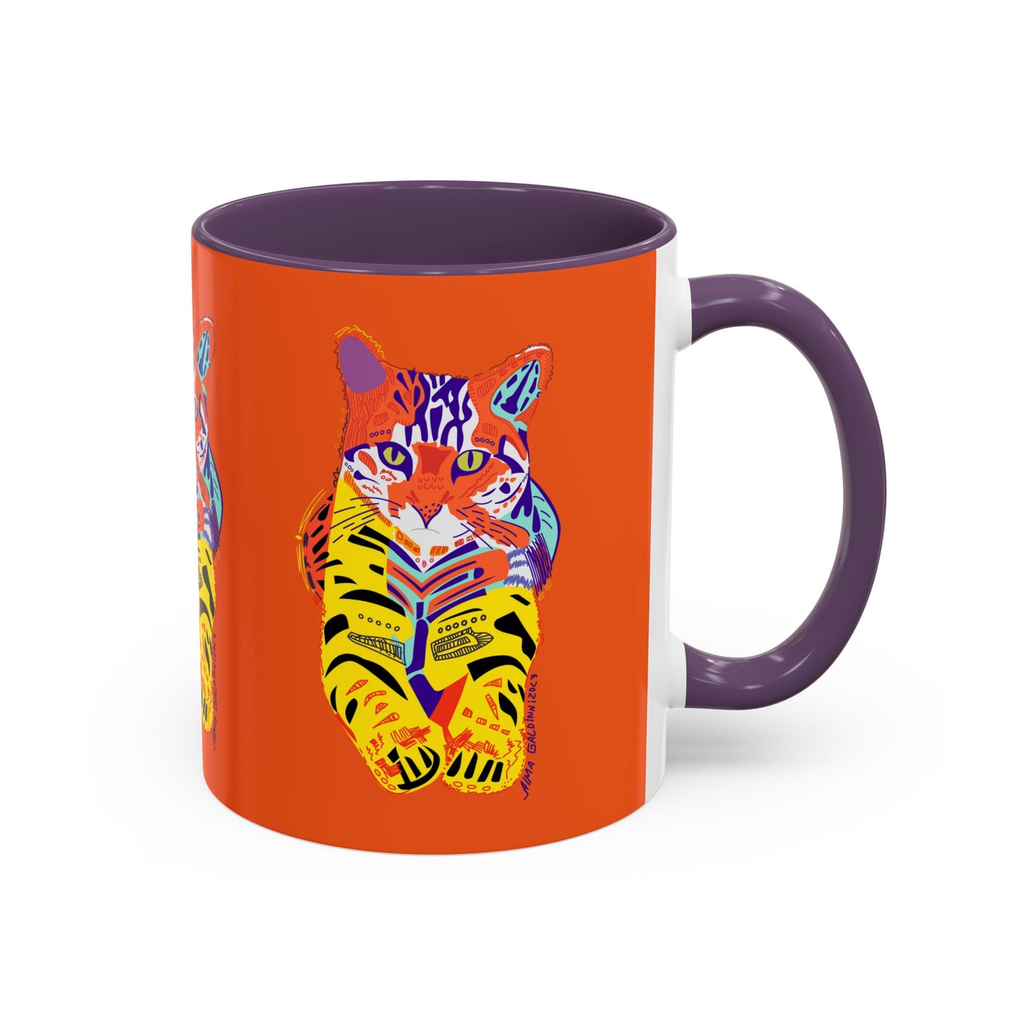 Mug - Tiger Design Accent Coffee Mug (11, 15oz)