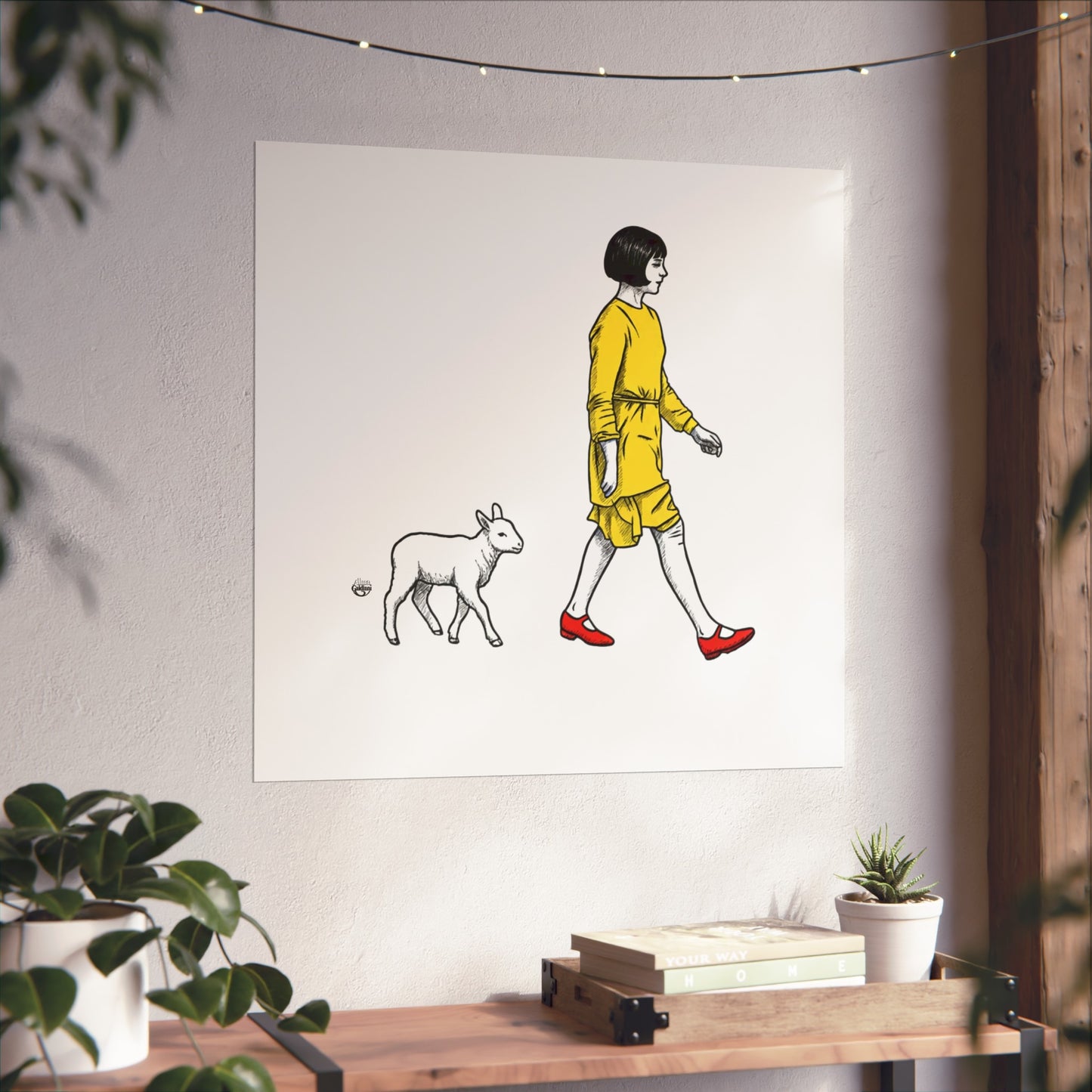 Violet and the lamb Fine Art Posters