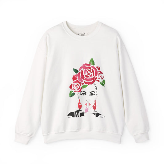 Floral Art Unisex Sweatshirt - Stylish Crewneck for Trendy Comfort
