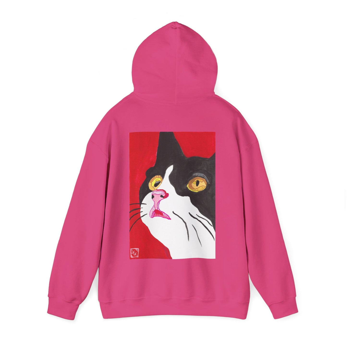 Cat Lover's Unisex Heavy Blend Hoodie - Artistic Cat Design