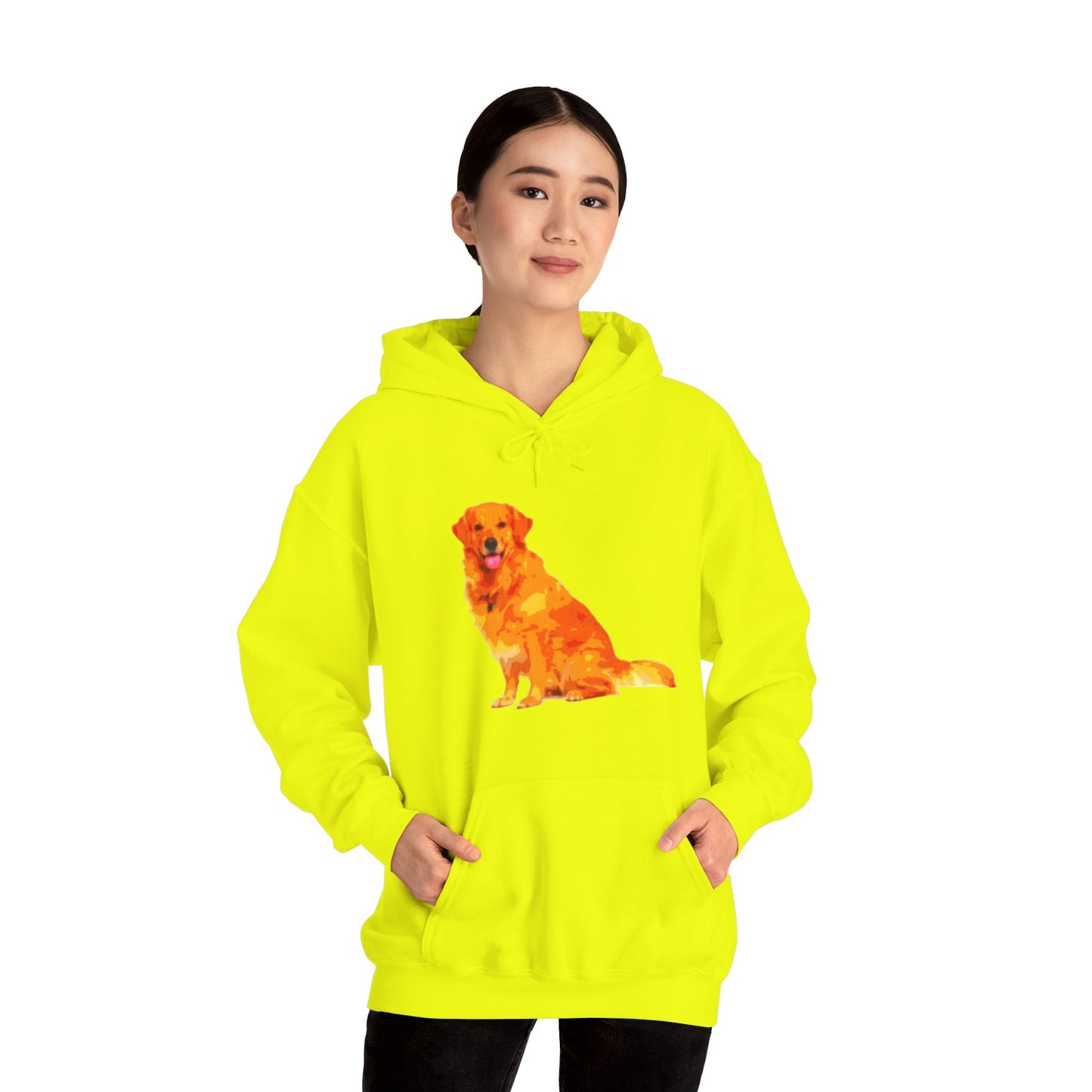 Vibrant Golden Retriever Hoodie, Pet Lover Gift, Cozy Sweatshirt, Animal Art Apparel, Dog Mom Outfit, Christmas Wear, Cute Canine Fashion