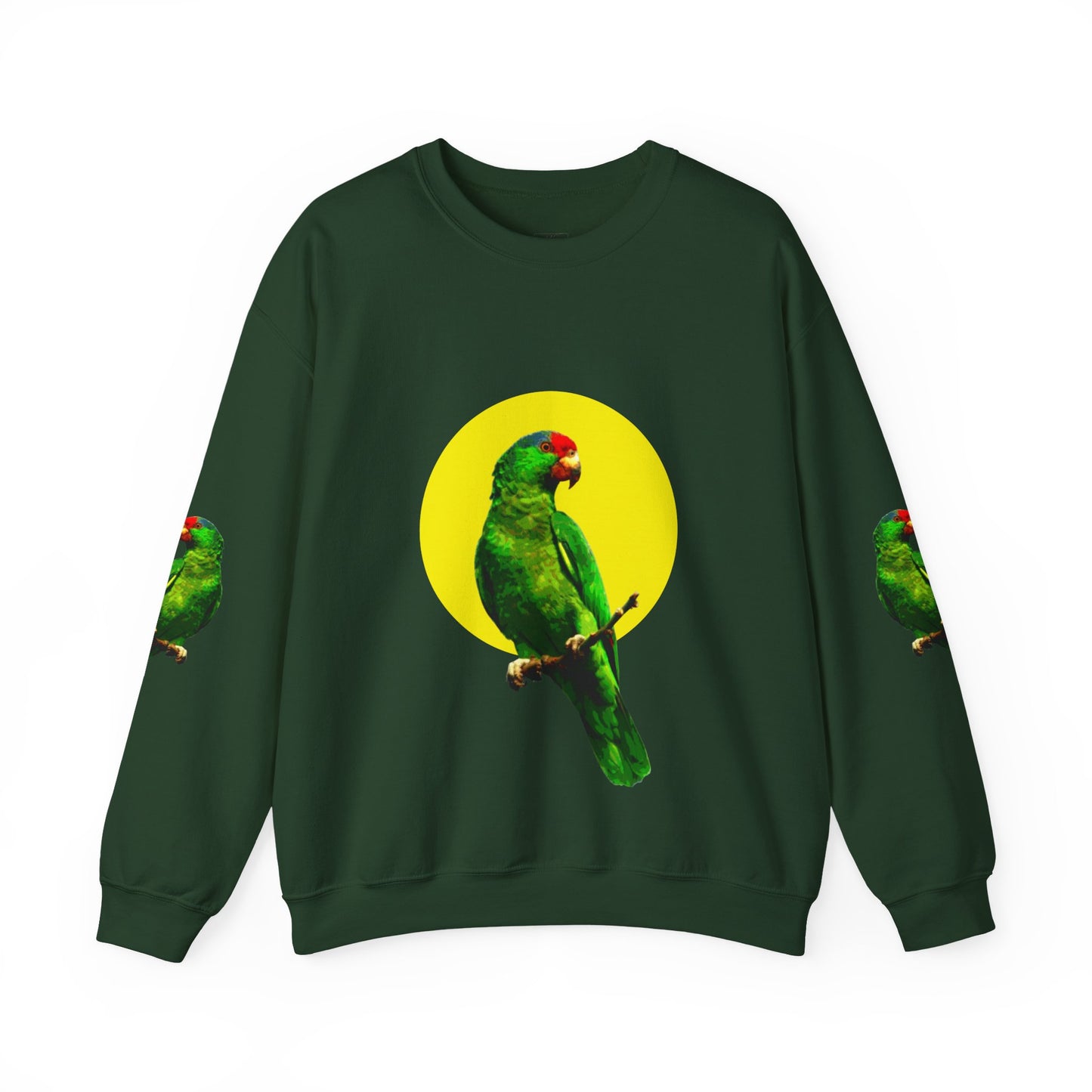 Vibrant Parrot Sweatshirt, Colorful Bird Apparel, Nature Lover Gift, Animal Print Crewneck, Casual Wear, Eco-Friendly Fashion