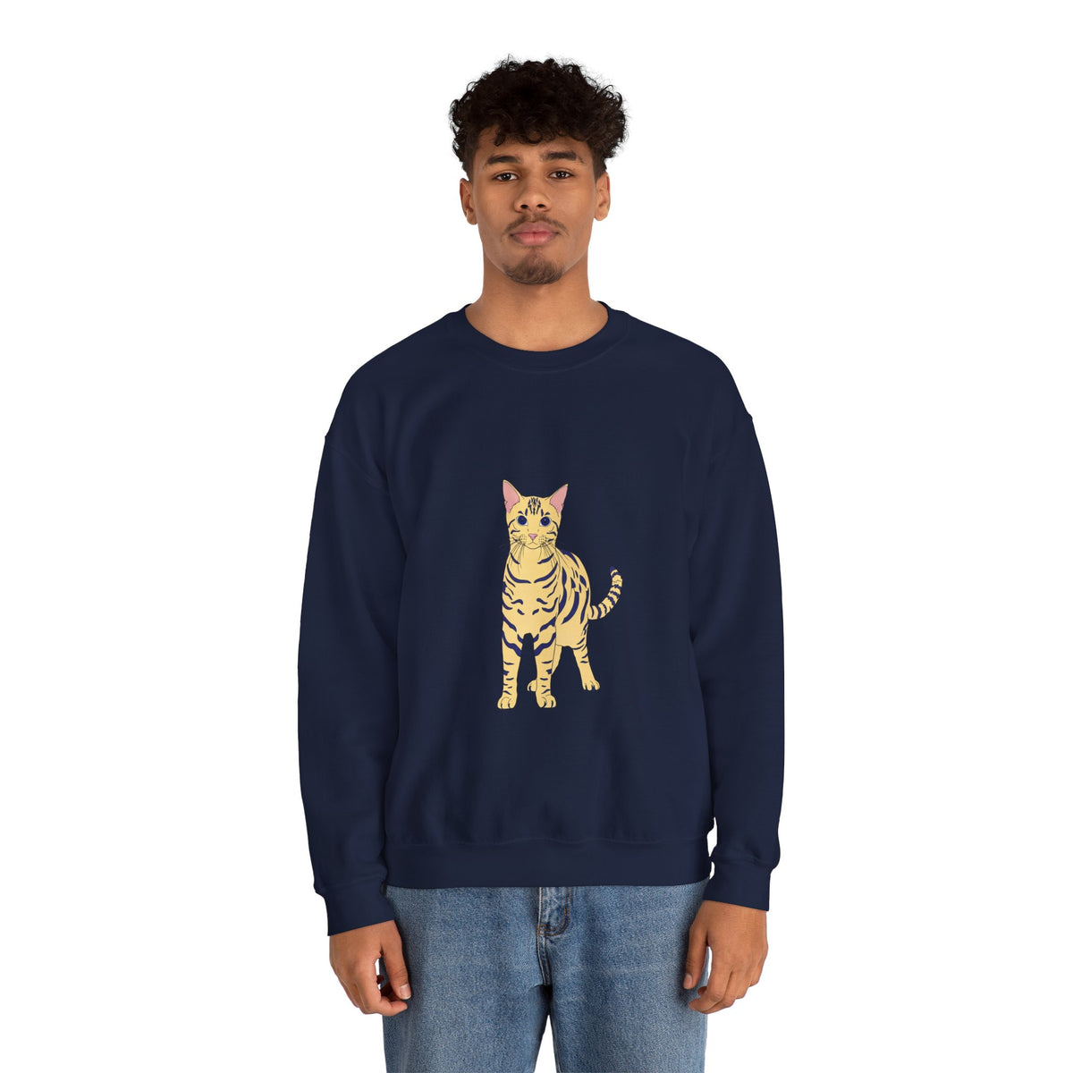 Bengal Cat cartoon Unisex Heavy Blend™ Crewneck Sweatshirt