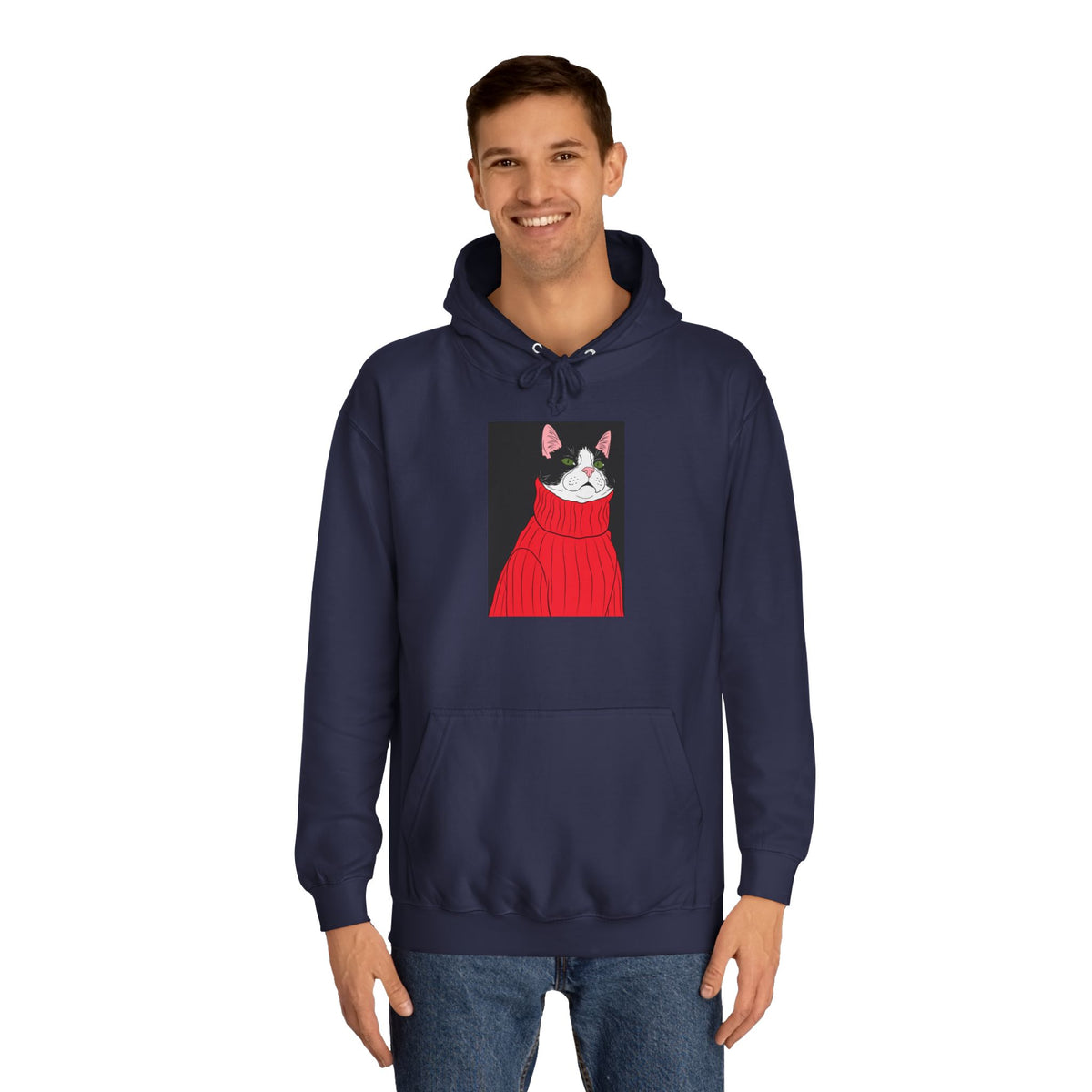 Lazy cat Unisex College Hoodie