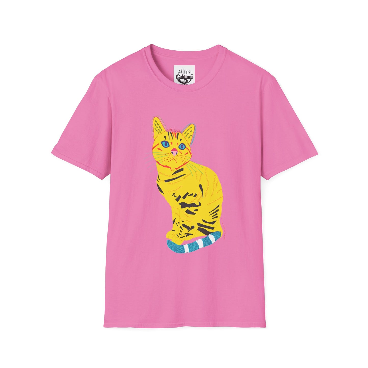 Yellow Cat Unisex Softstyle T-Shirt