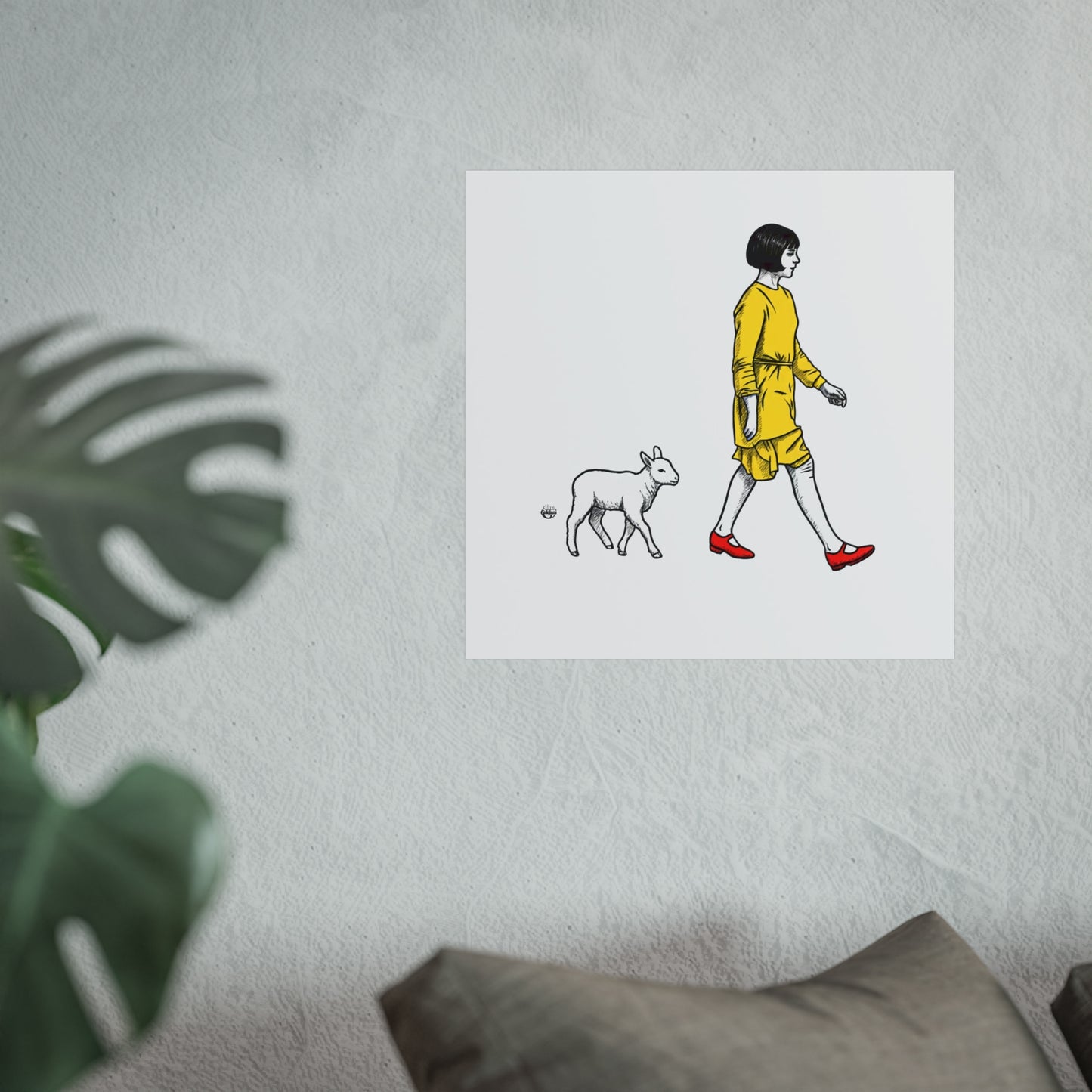 Violet and the lamb Fine Art Posters