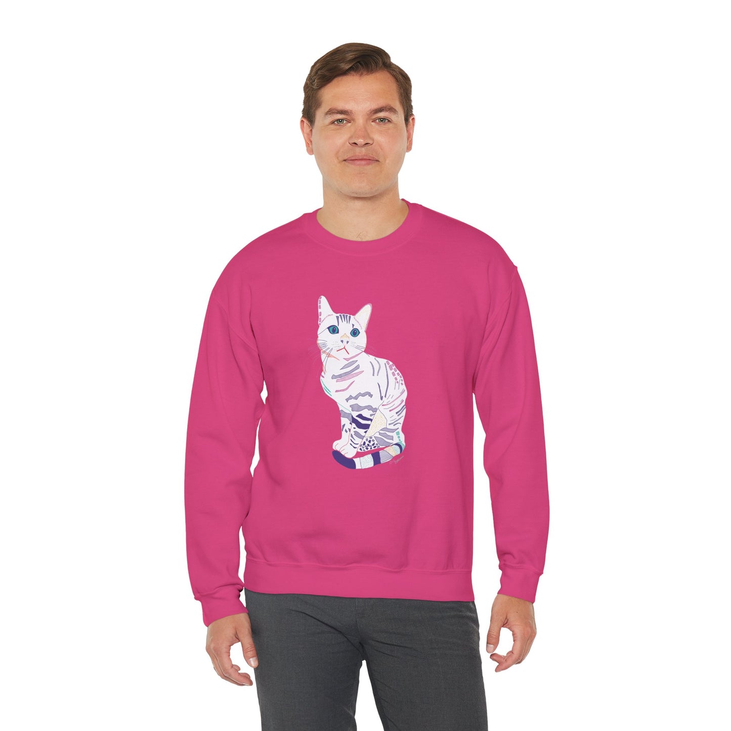 White Cat Unisex Heavy Blend™ Crewneck Sweatshirt