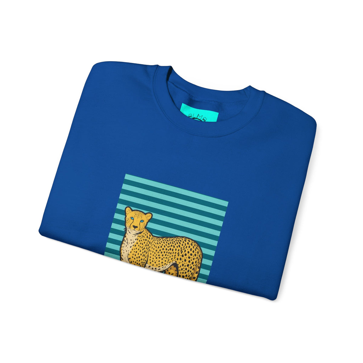 Cheetah in pink boots Unisex Heavy Blend™ Crewneck Sweatshirt