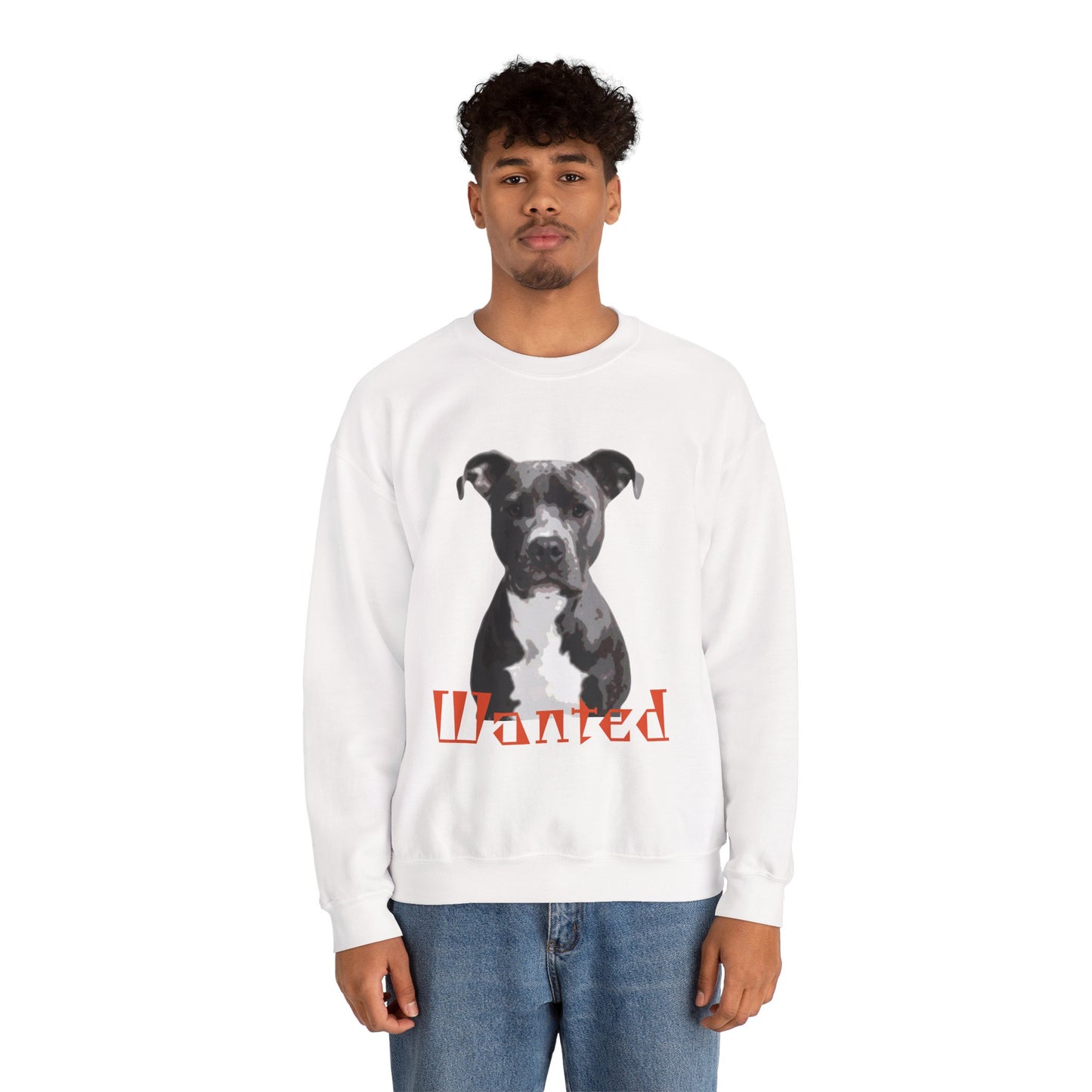 Wanted Dog Sweatshirt, Cozy Crewneck, Animal Lover Gift, Pet Enthusiast Apparel, Casual Unisex Top