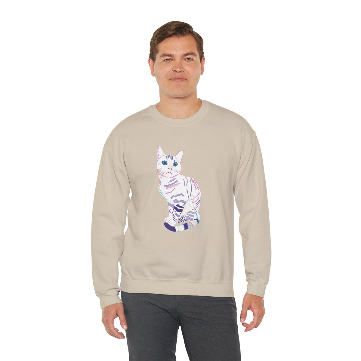 White Cat Unisex Heavy Blend™ Crewneck Sweatshirt