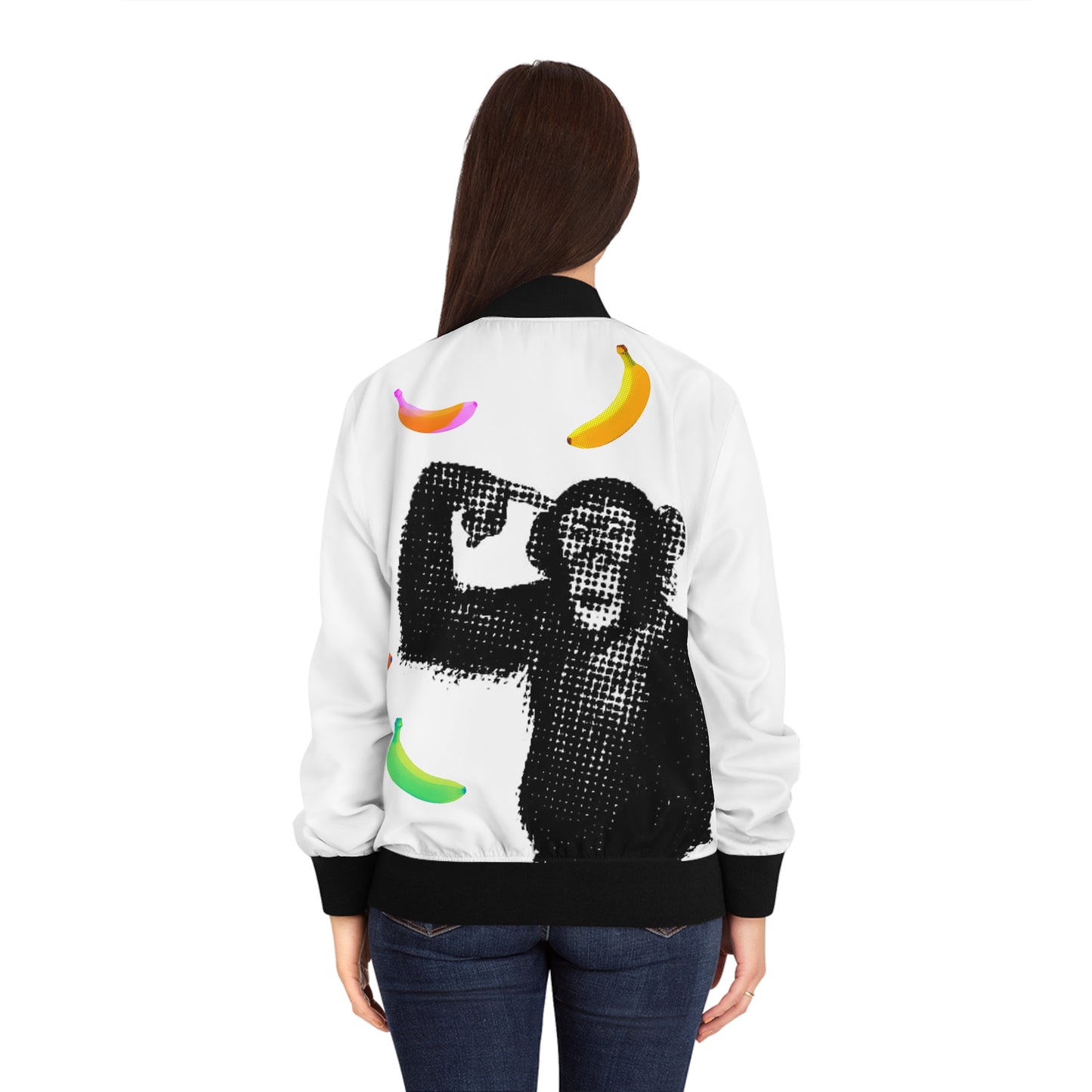 Thinker Monkey Women's Bomber Jacket (AOP)
