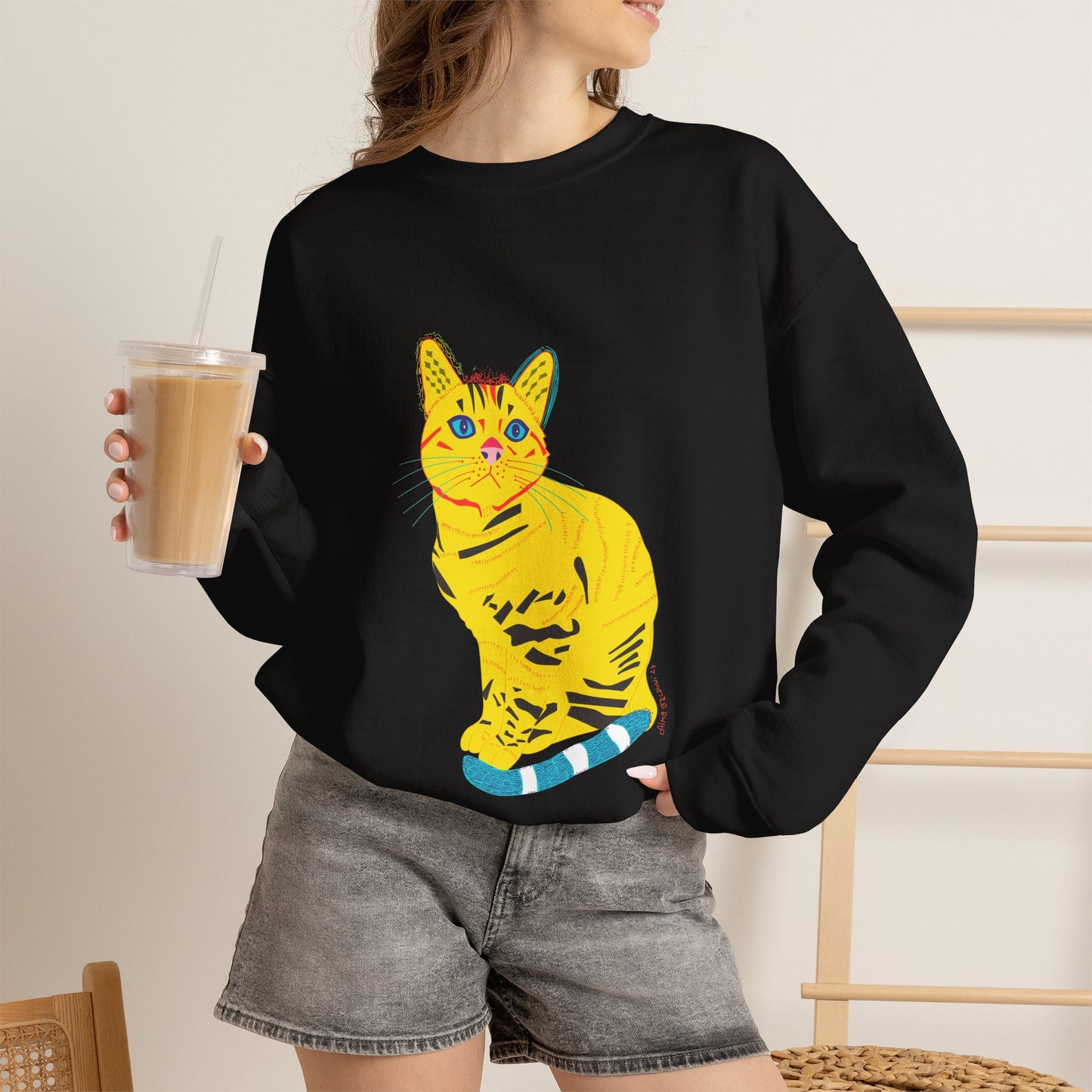 Yellow Cat Unisex Heavy Blend™ Crewneck Sweatshirt