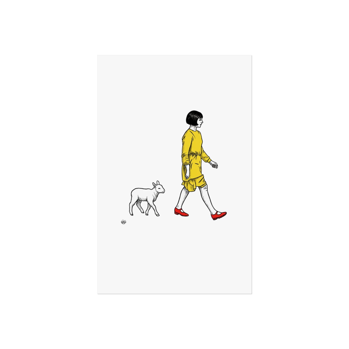 Violet and the lamb Fine Art Posters