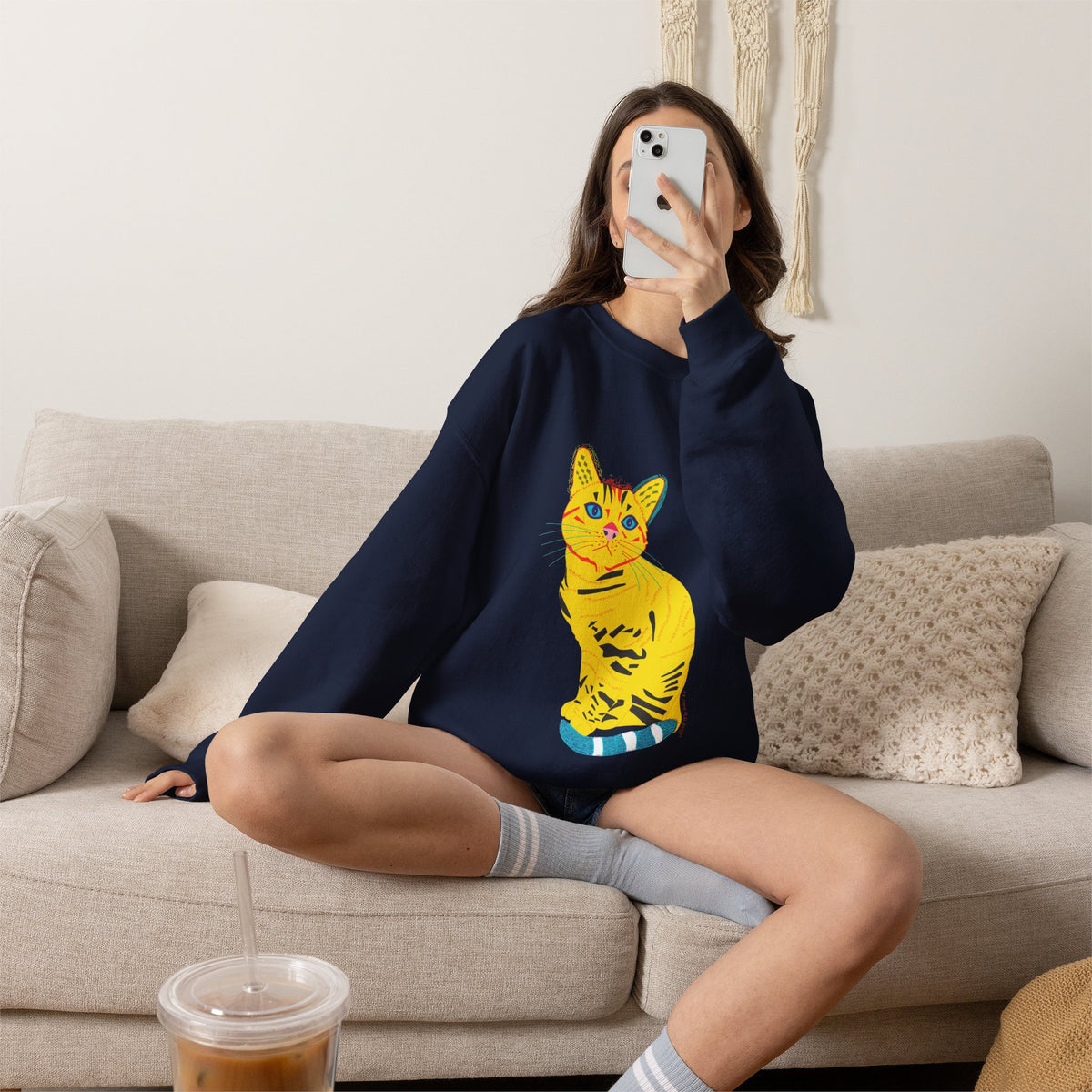 Yellow Cat Unisex Heavy Blend™ Crewneck Sweatshirt