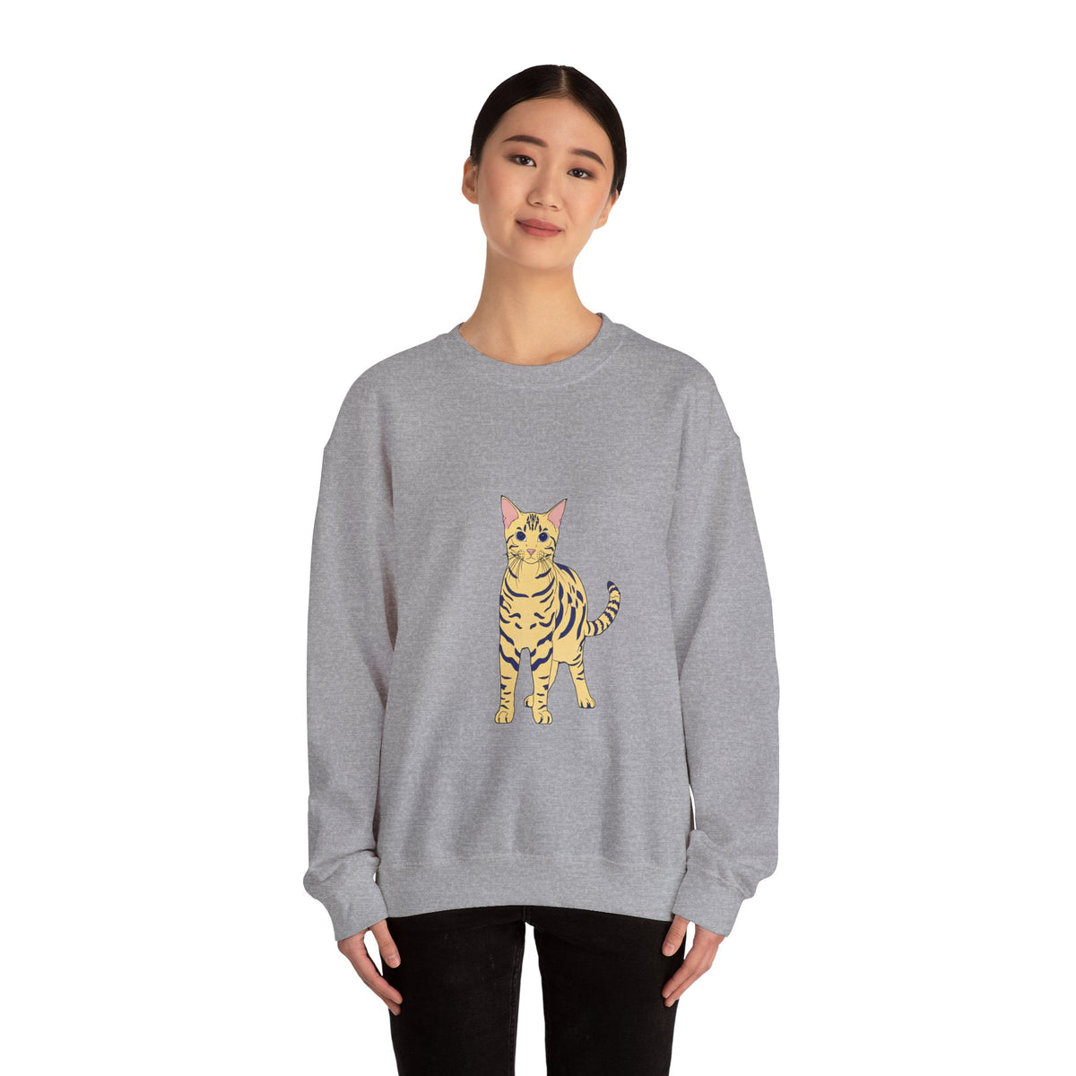 Bengal Cat cartoon Unisex Heavy Blend™ Crewneck Sweatshirt