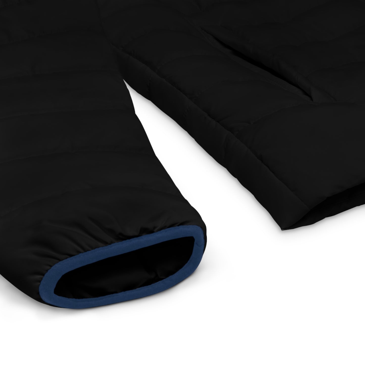 Art Nouveaux blue Tiger Men's Puffer Jacket (AOP)