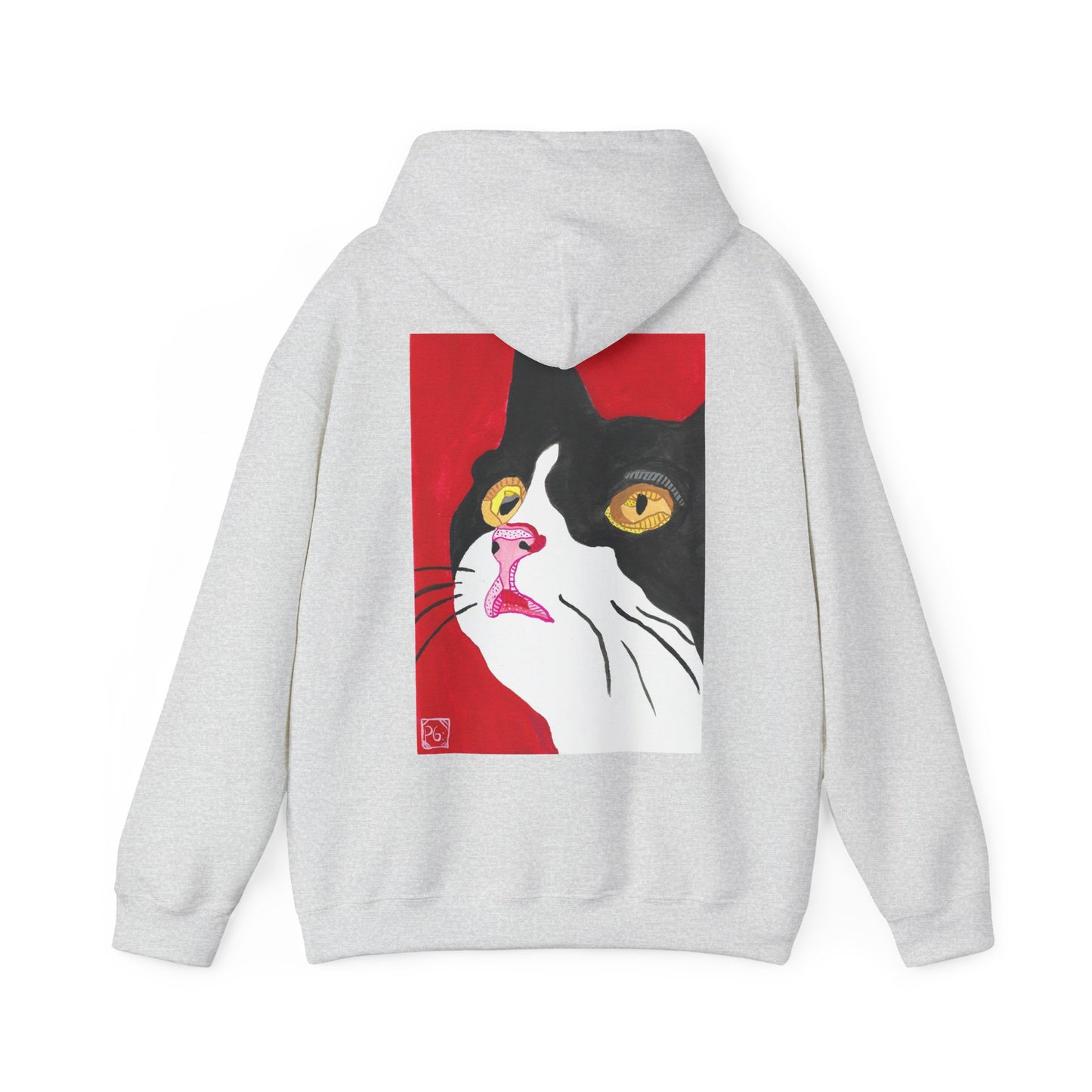 Cat Lover's Unisex Heavy Blend Hoodie - Artistic Cat Design