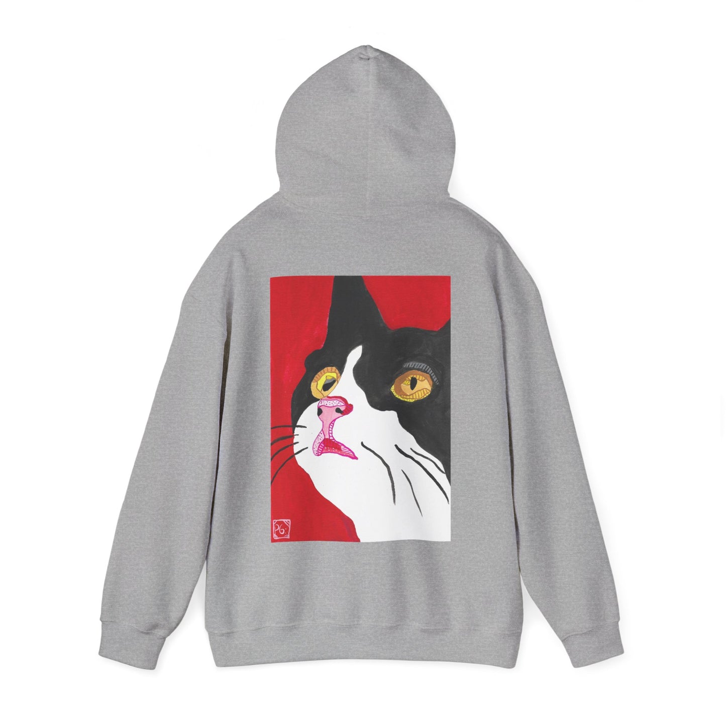 Cat Lover's Unisex Heavy Blend Hoodie - Artistic Cat Design