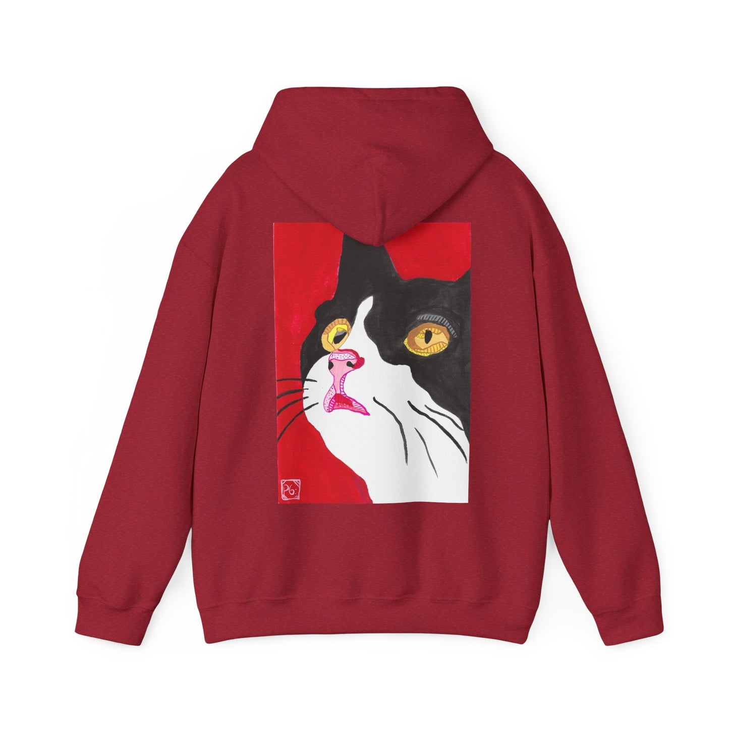 Cat Lover's Unisex Heavy Blend Hoodie - Artistic Cat Design