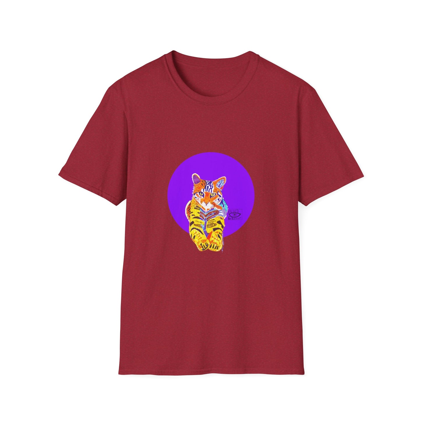 Vibrant Tiger Graphic T-Shirt, Colorful Art Tee for Animal Lovers, Unique Gift for Birthdays and Special Occasions, Unisex Softstyle Tee