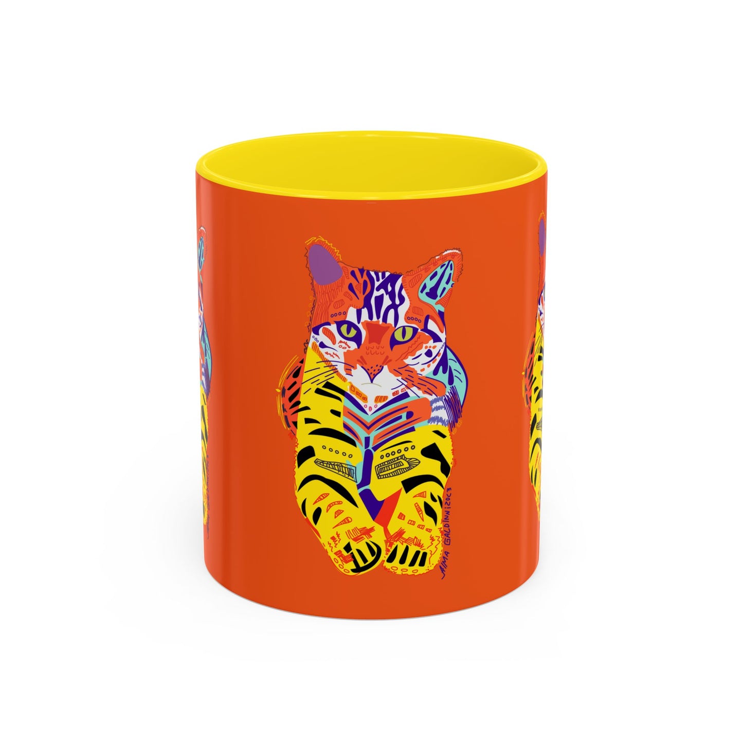 Mug - Tiger Design Accent Coffee Mug (11, 15oz)