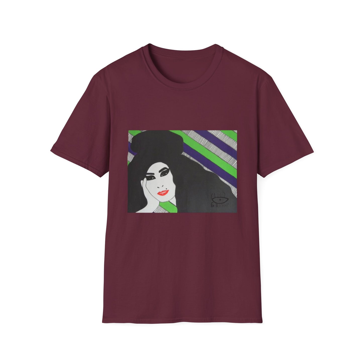 Artistic Amy Portrait T-Shirt, Casual Wear, Unique Gift, Pop Culture Apparel, Unisex Fashion, Everyday Comfort
