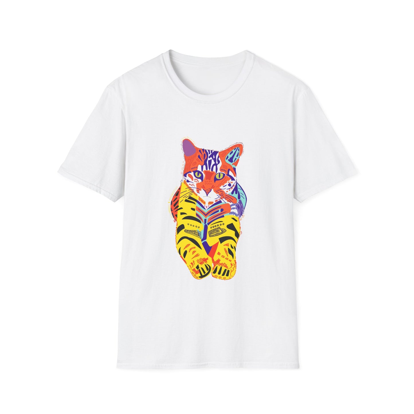 Vibrant Tiger Graphic Unisex Softstyle T-Shirt