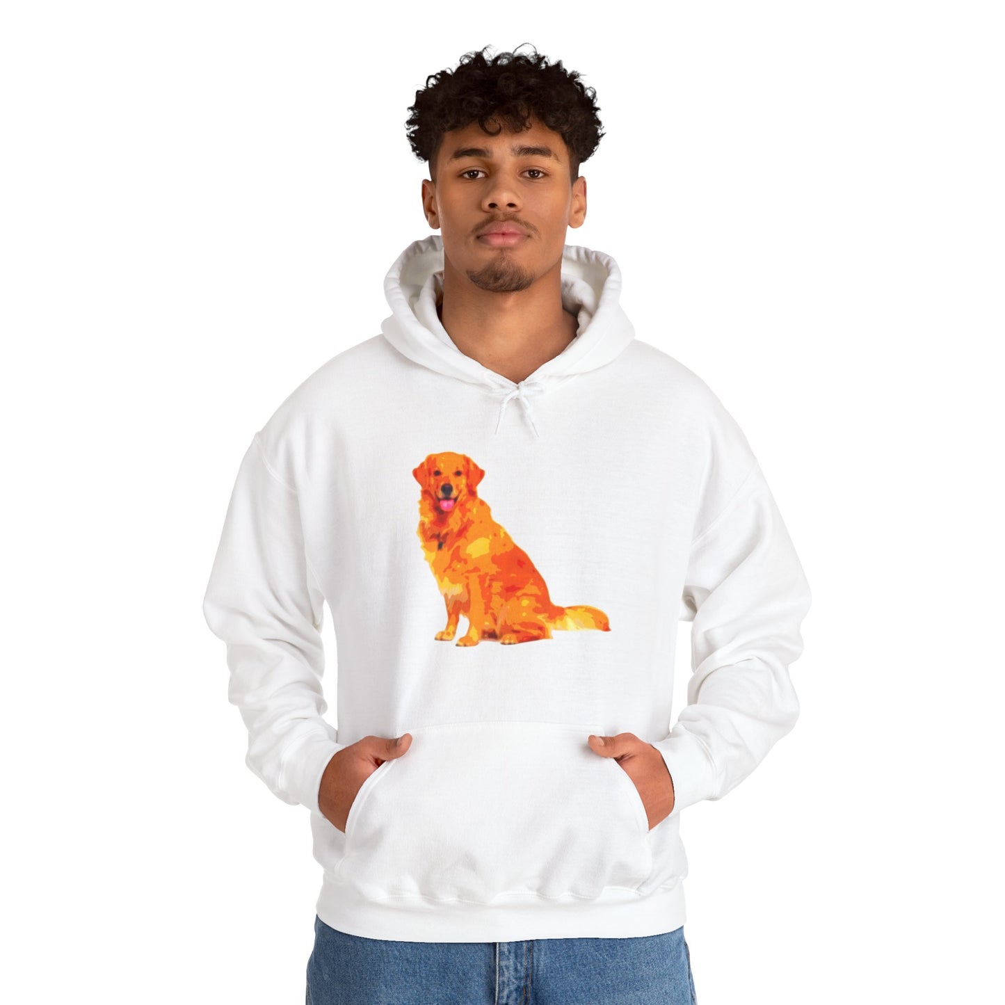 Vibrant Golden Retriever Hoodie, Pet Lover Gift, Cozy Sweatshirt, Animal Art Apparel, Dog Mom Outfit, Christmas Wear, Cute Canine Fashion