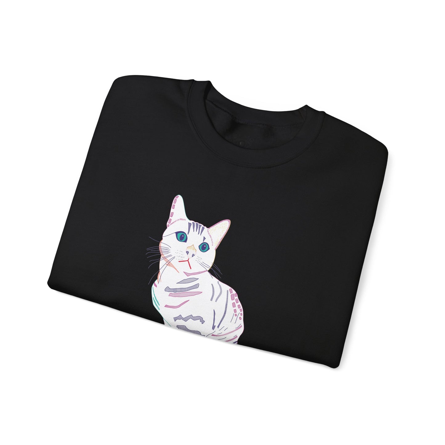 White Cat Unisex Heavy Blend™ Crewneck Sweatshirt