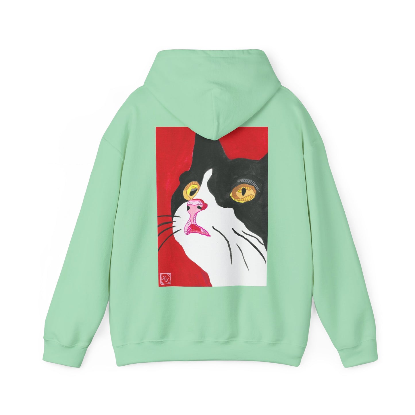Cat Lover's Unisex Heavy Blend Hoodie - Artistic Cat Design