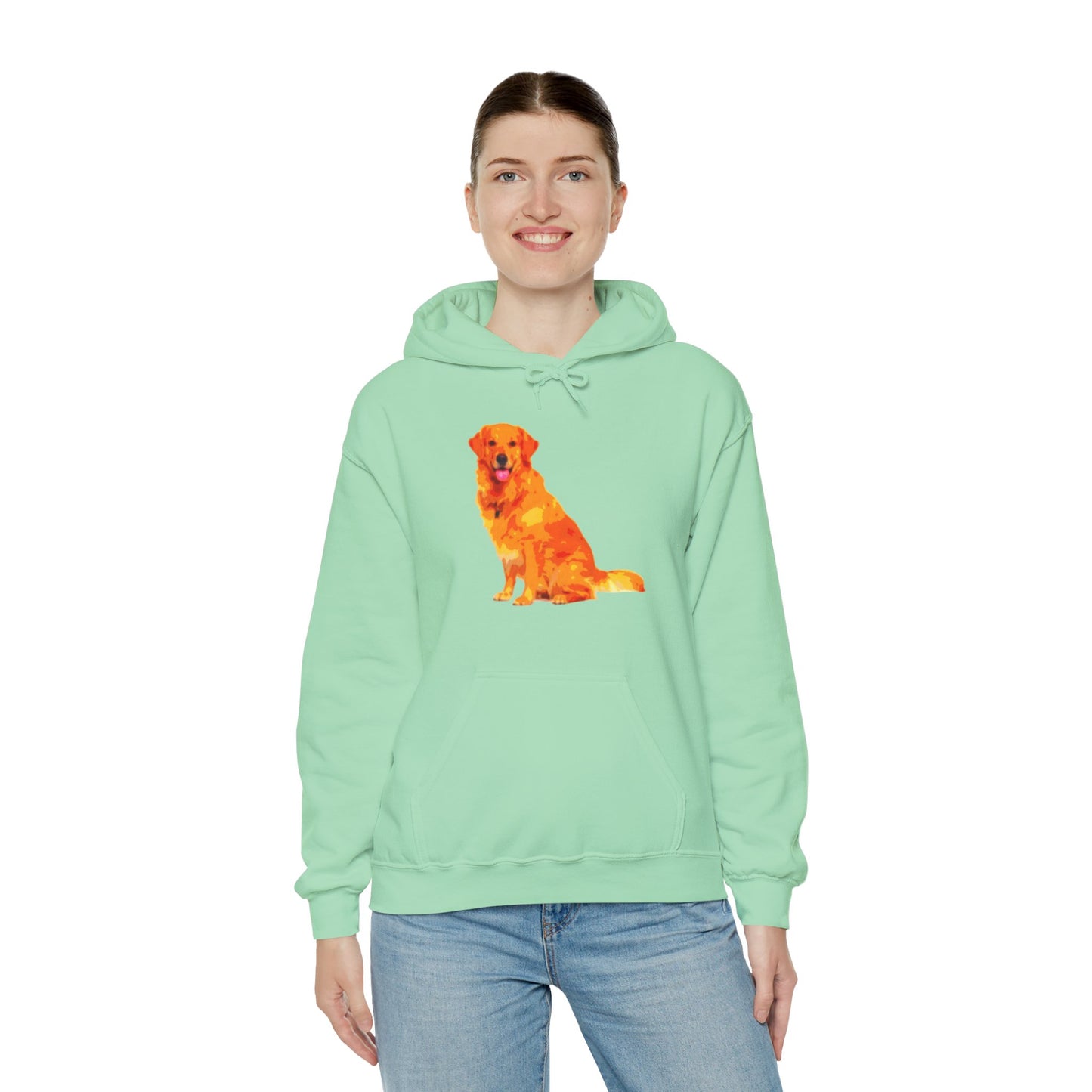 Vibrant Golden Retriever Hoodie, Pet Lover Gift, Cozy Sweatshirt, Animal Art Apparel, Dog Mom Outfit, Christmas Wear, Cute Canine Fashion