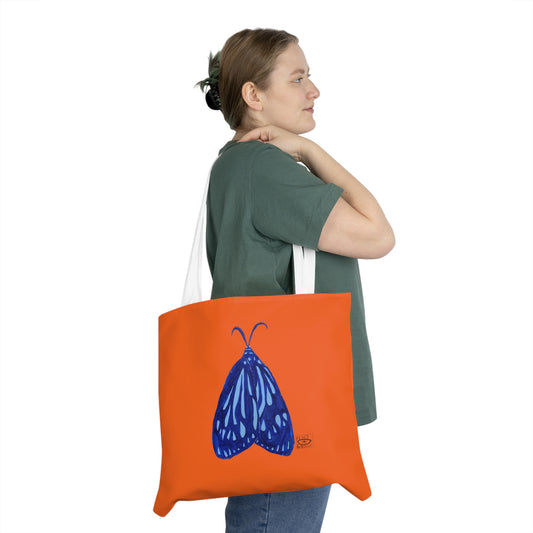 Blue Butterfly Shoulder Tote Bag (AOP)