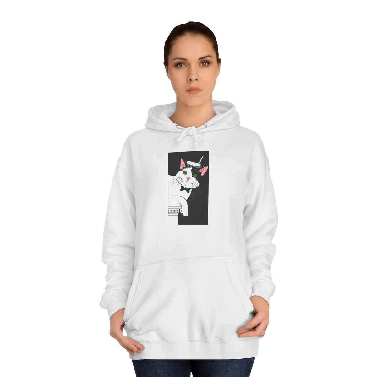Mister Cat Unisex College Hoodie