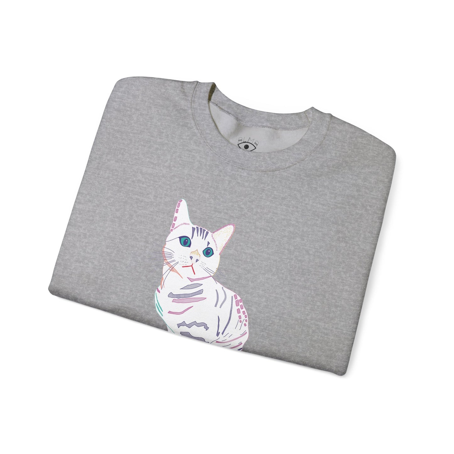 White Cat Unisex Heavy Blend™ Crewneck Sweatshirt