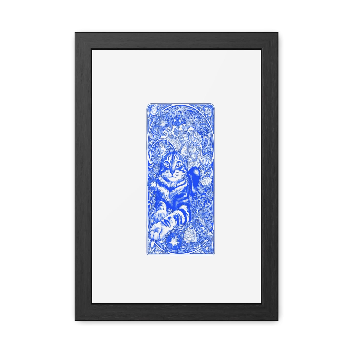 Art Nouveaux Cat Framed Posters