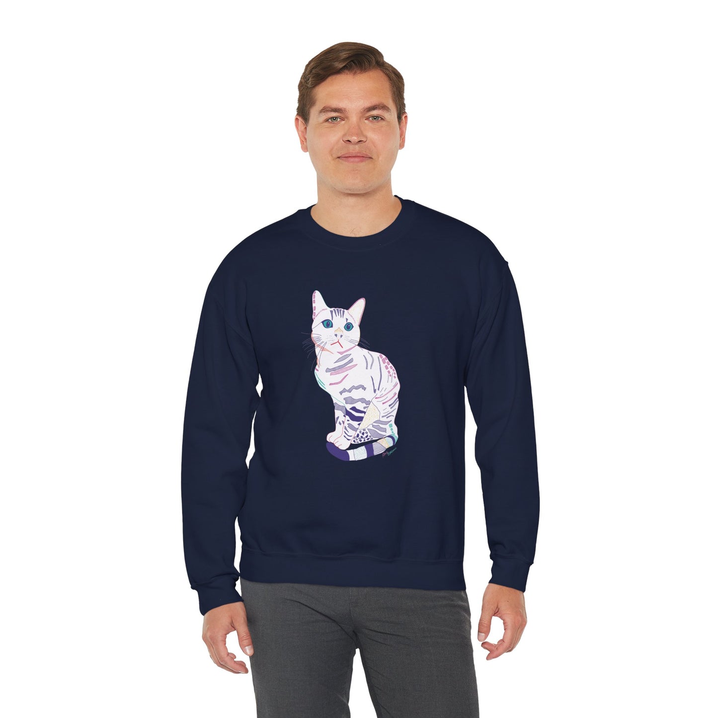 White Cat Unisex Heavy Blend™ Crewneck Sweatshirt