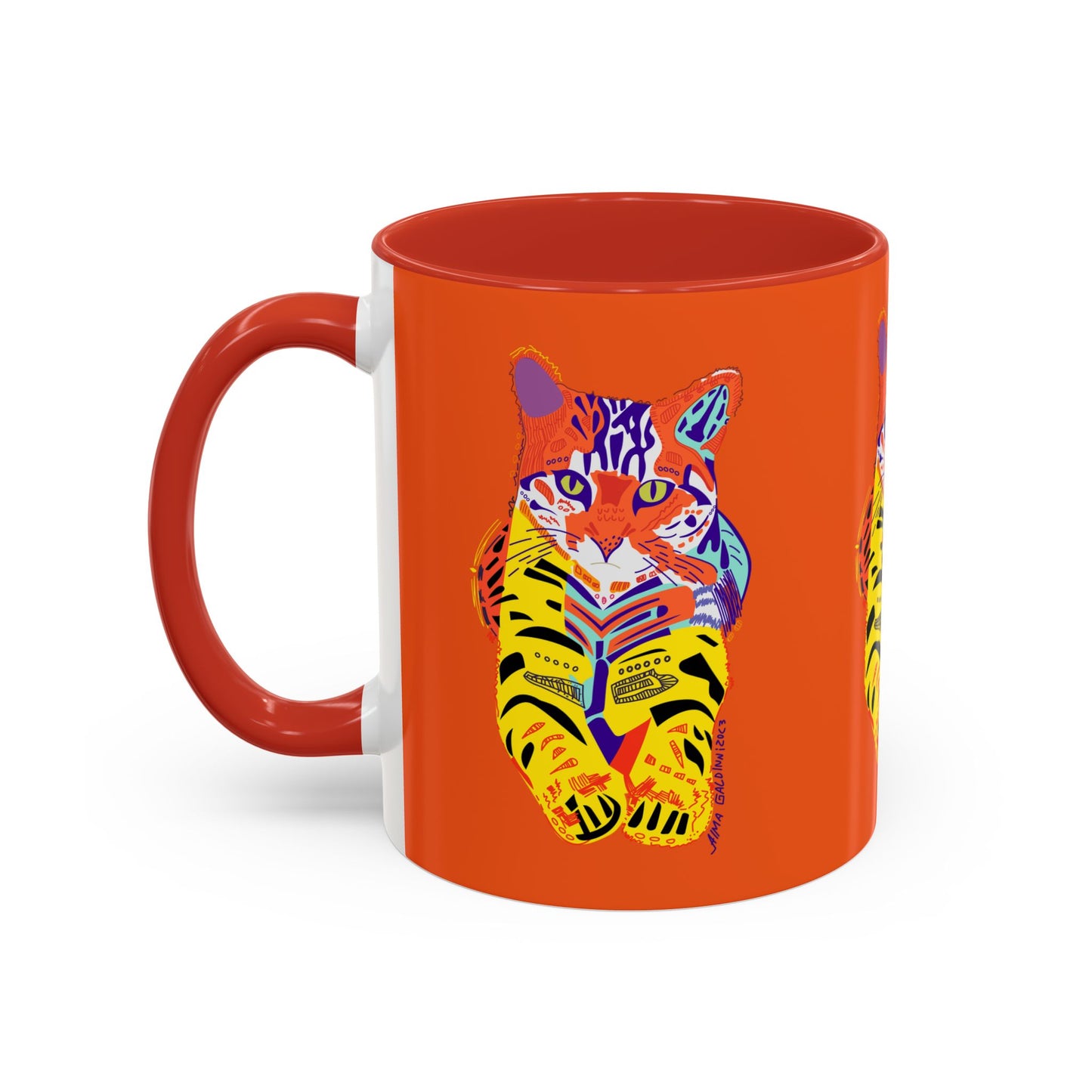 Mug - Tiger Design Accent Coffee Mug (11, 15oz)